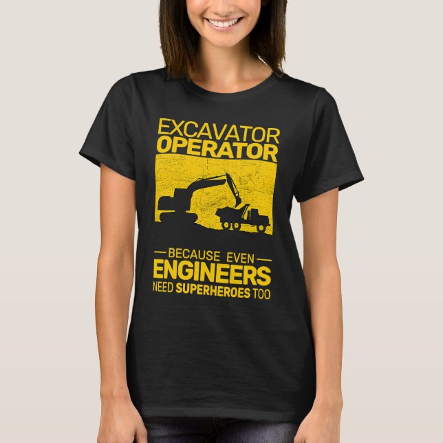 construction equipment men kids heavy equipment op T-Shirt (Vorderseite)