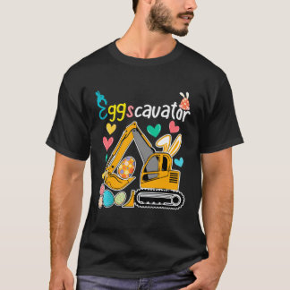 Construction Excavator Easter Day Egg Hunt for Boy T-Shirt