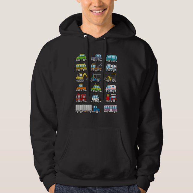 Construction Excavator Truck Digger Costume Boys T Hoodie (Vorderseite)