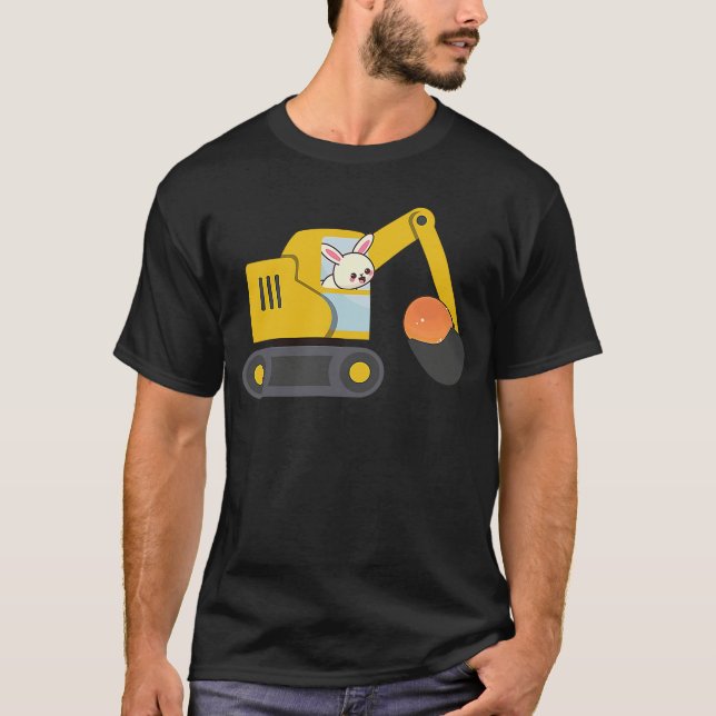 Construction Excavator Truck Toy Kids easter bunny T-Shirt (Vorderseite)