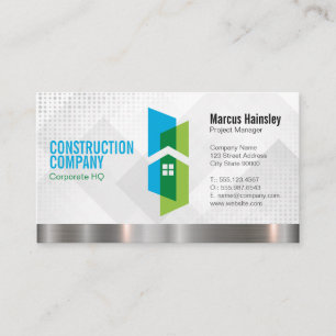 Construction Homes Logo Bauunternehmer Architekt Visitenkarte