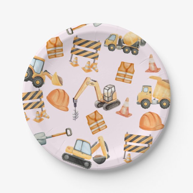 Construction Plates Pappteller (Vorderseite)