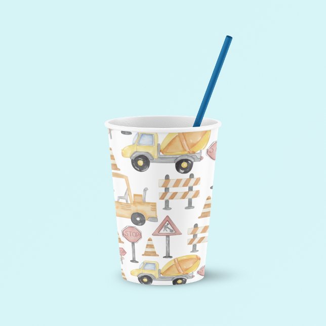 Construction Themed Birthday Party Pappbecher (Von Creator hochgeladen)
