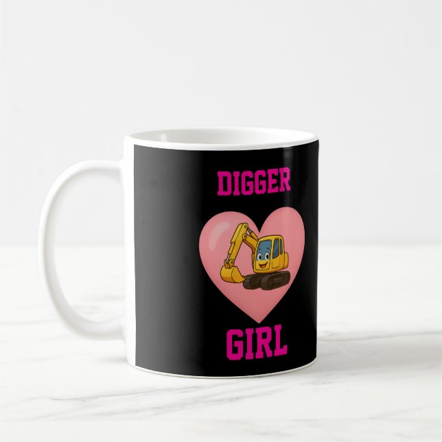 Construction themed 'DIGGER GIRL' mug Kaffeetasse (Links)