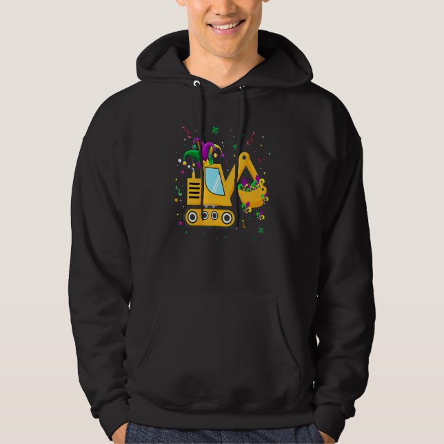 Construction Truck Mardi Gras Carnival Kids Toddle Hoodie (Vorderseite)