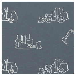 Construction Vehicles Builder Boy Truck Dark Blue Stoff