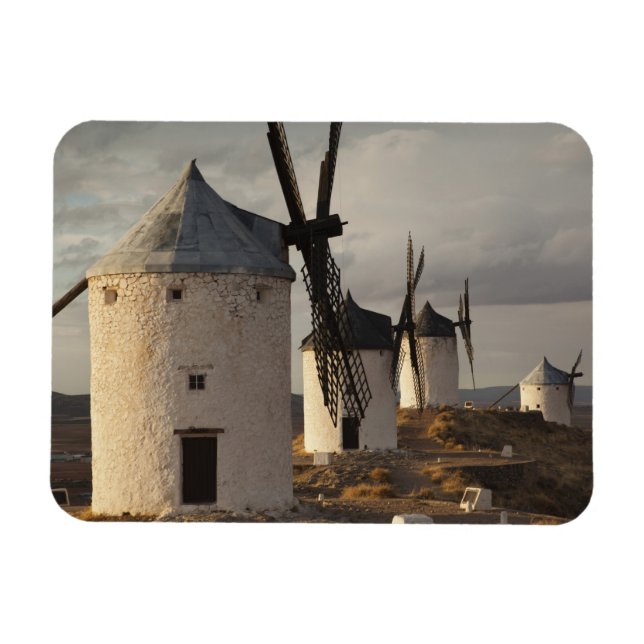 Consuegra, antike Windmühlen La Mancha Magnet (Horizontal)