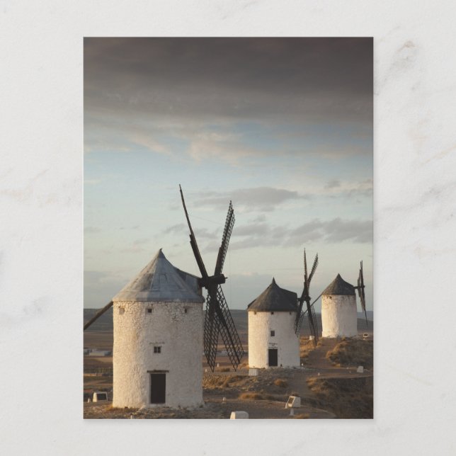 Consuegra, antike Windmühlen La Mancha Postkarte (Vorderseite)