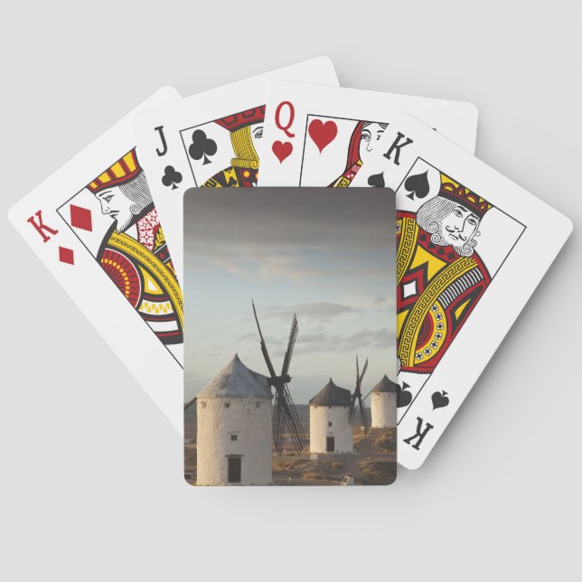 Consuegra, antike Windmühlen La Mancha Spielkarten (Rückseite)