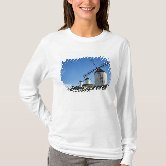 Consuegra, La Mancha, Spanien, Windmühlen 2 T-Shirt (Vorderseite)