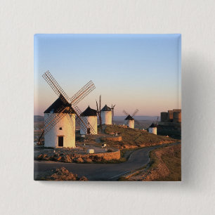 Consuegra, La Mancha, Spanien, Windmühlen Button