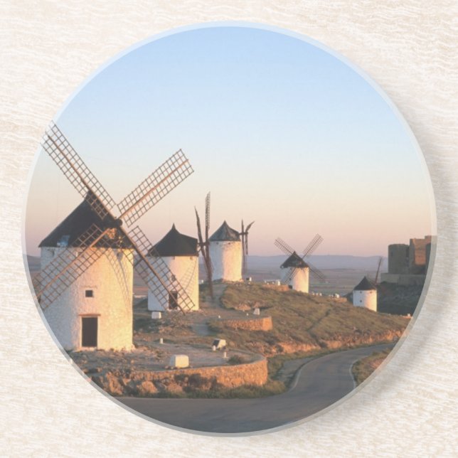 Consuegra, La Mancha, Spanien, Windmühlen Getränkeuntersetzer (Vorne)