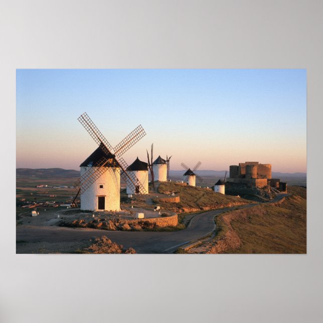 Consuegra, La Mancha, Spanien, Windmühlen Poster (Vorne)