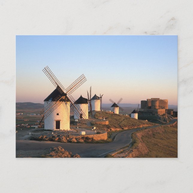 Consuegra, La Mancha, Spanien, Windmühlen Postkarte (Vorderseite)