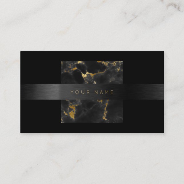 Consulting Black Gold Abstrakt Marble Vip Visitenkarte (Vorderseite)