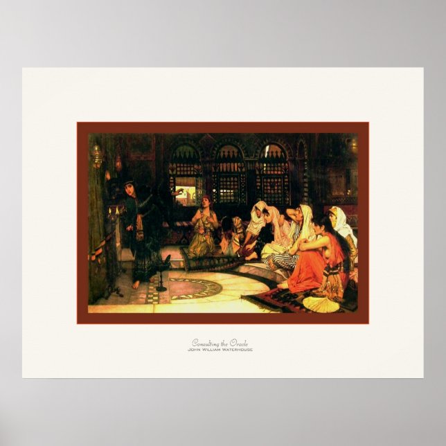 Consulting the Oracle ~ John William Waterhouse Poster (Vorne)