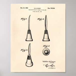 Container für Nail 1952 Patent Art Old Peper Poster