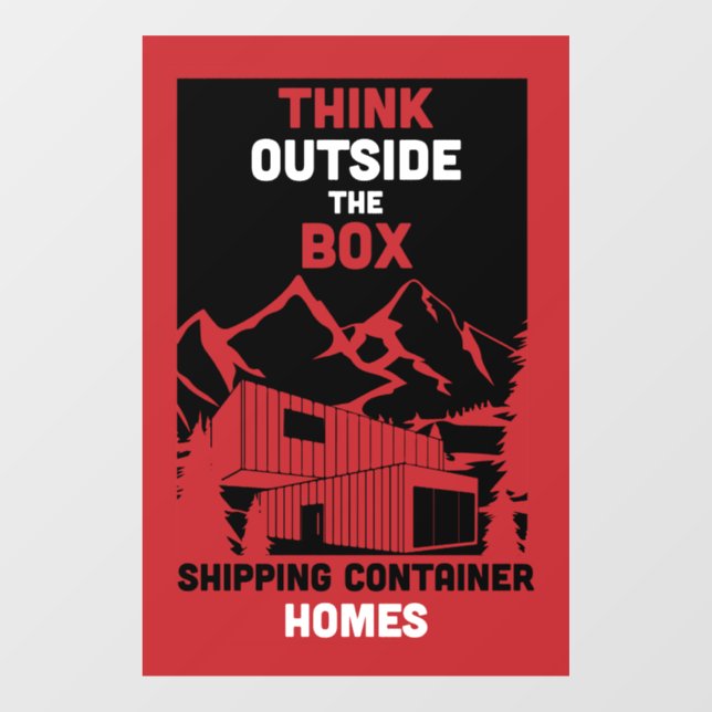 Container-Zuhause Fensteraufkleber (Blatt)