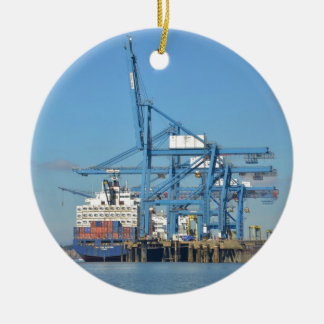 Containerschiff-Dock Keramikornament