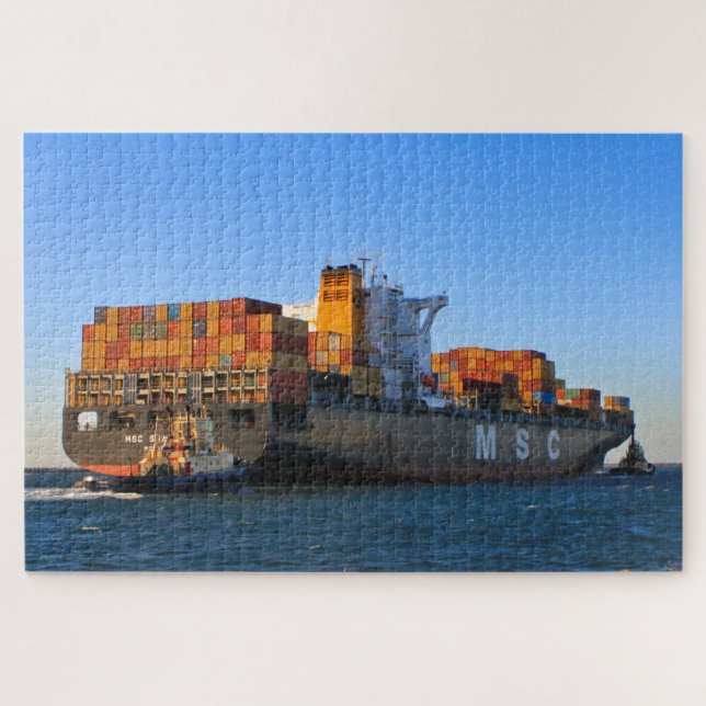 Containerschiff und Schlepper: MSC Shanghai Puzzle (Horizontal)