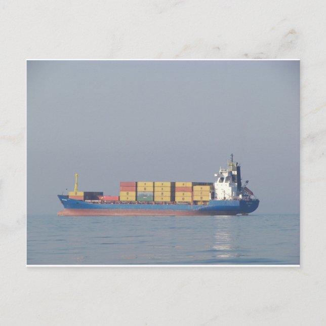 Containerschiff Volos Postkarte (Vorderseite)
