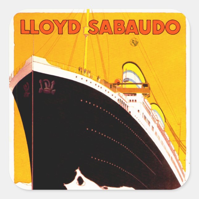 Conte Grande Quadratischer Aufkleber (Vorderseite)