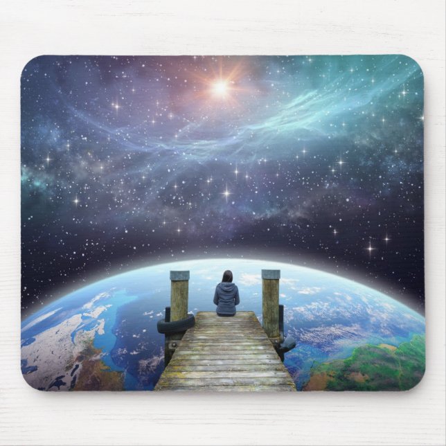 Contemplative Space Art Mouse Pad, Multi-Verse Mousepad (Vorne)