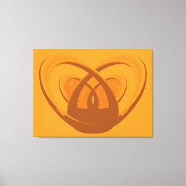 Contemporary Abstract Heart Within Heart  Leinwanddruck