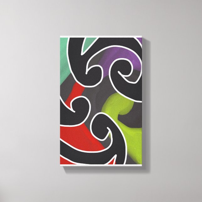 Contemporary Abstract Maori Art work 5 by RRW Leinwanddruck (Vorderseite)