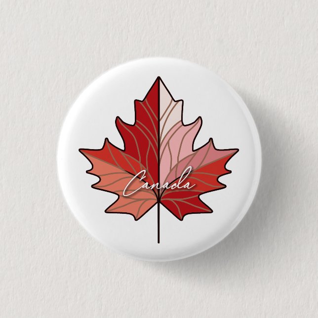 Contemporary Canadian Maple Leaf ID1071 Button (Vorderseite)
