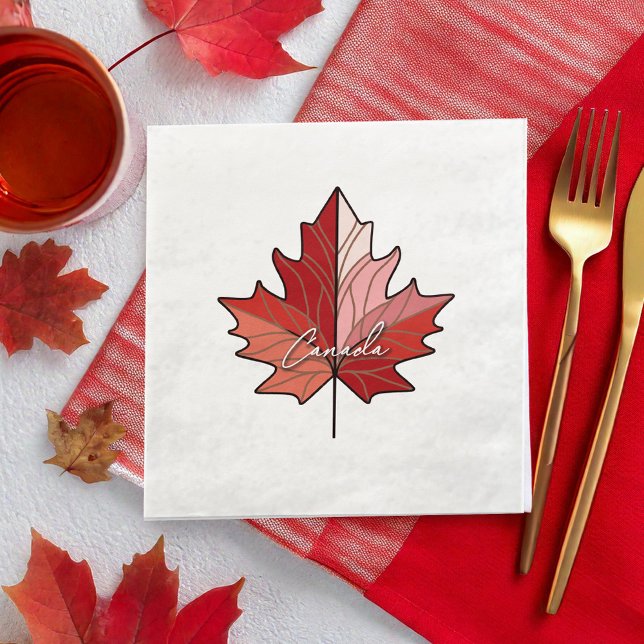 Contemporary Canadian Maple Leaf ID1071 Serviette (Von Creator hochgeladen)