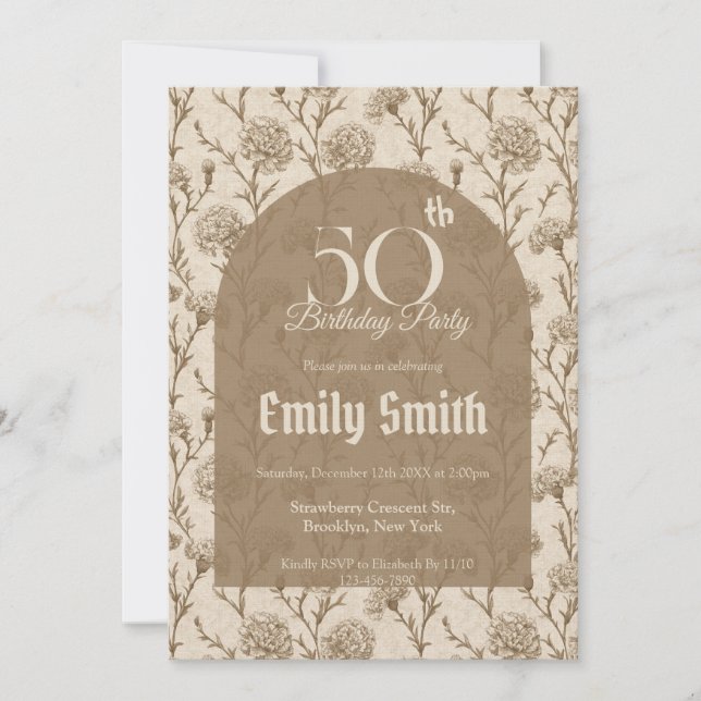 Contemporary Carnation Fantasy Summer Party Einladung (Vorderseite)