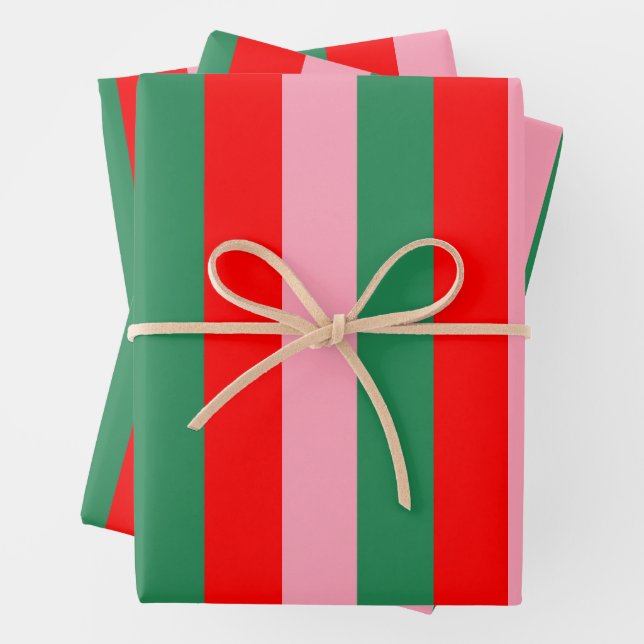 Contemporary Christmas Stripes  Geschenkpapier Set (Beispiel)