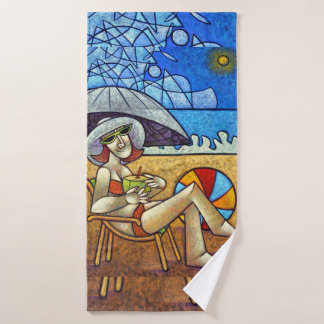 Contemporary Cubist Beach Art - Summer Relaxation Badhandtuch Set