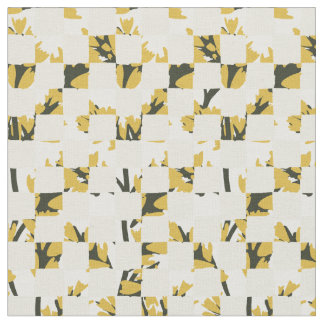 Contemporary flower mosaic quilt botanical mosaic  stoff