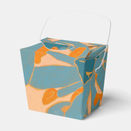 Contemporary Leaf Design in Peach  Geschenkschachtel