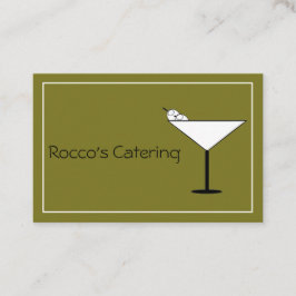 Contemporary Martini Glass Bartender Business Card Visitenkarte