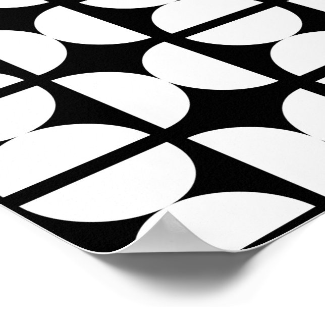 Contemporary Mid-Century Modern Geometric Poster (Ecke)