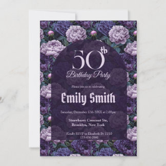 Contemporary Peonies Petal 90Th Birthday Einladung
