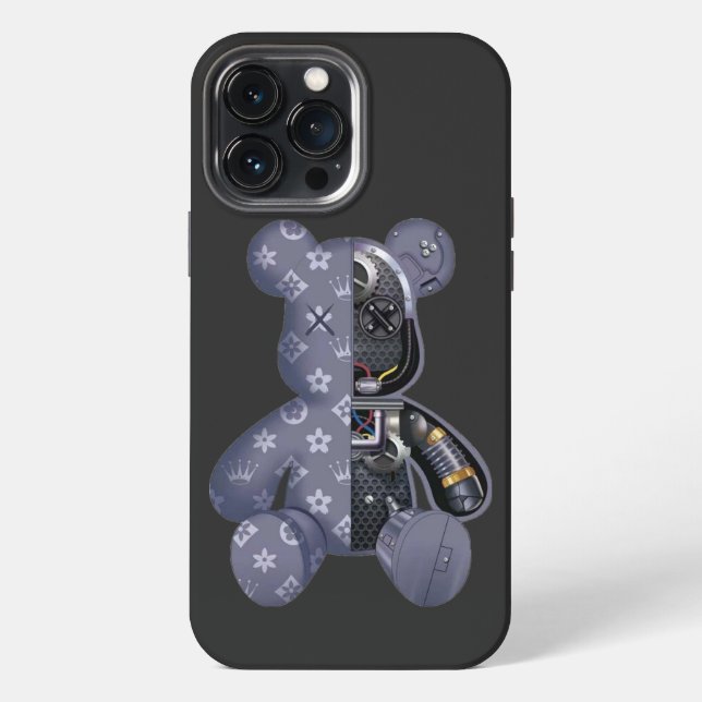 Contemporary Robot Bear iPhone Hülle (Rückseite)