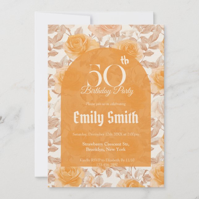 Contemporary Rose Fantasy Summer Party Einladung (Vorderseite)