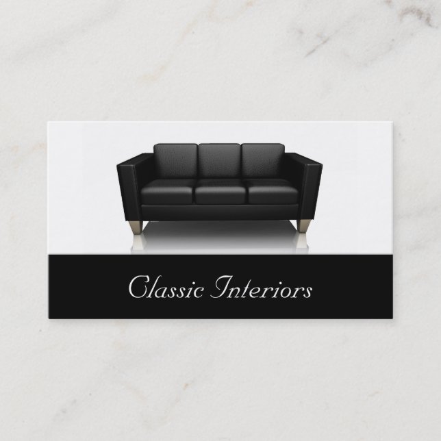 Contemporary Sofa Business Card Visitenkarte (Vorderseite)