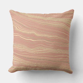 Contemporary Soft Coral, Tan with Linen Pattern Kissen