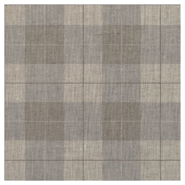 Contemporary Umber Brown Kariert Stoff (Muster)