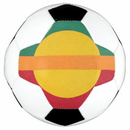 Contemporary Yellow Sun Soccer Ball