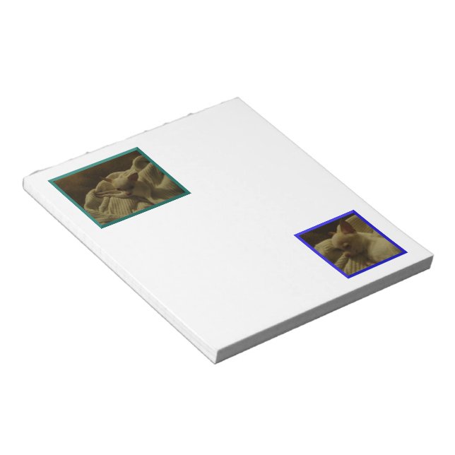 Content Chihuahua Puppy Notepad Notizblock (angewinkelt)