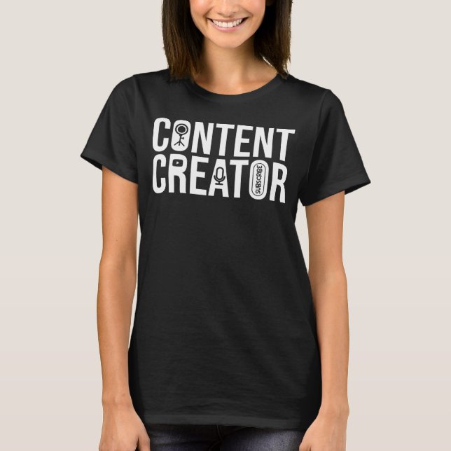 Content Creator Blogger Vlogger-Einflussfaktor min T-Shirt (Vorderseite)