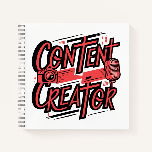 Content Creator - Motivierend Design für Schöpfer Notizbuch (Vorderseite)
