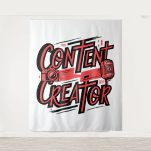 Content Creator - Motivierend Design für Schöpfer Wandteppich