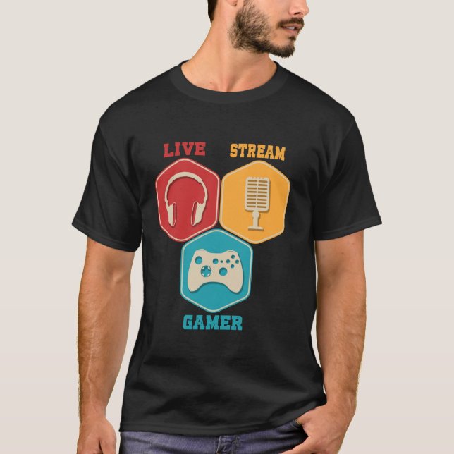 Content Creator Online Game Video Game Live Stream T-Shirt (Vorderseite)